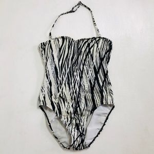 SHAPE FX Womens Swimsuit Size 10 One Piece Halter